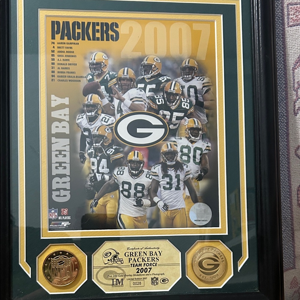 Green Bay Packers 2007 Framed Memorabilia
